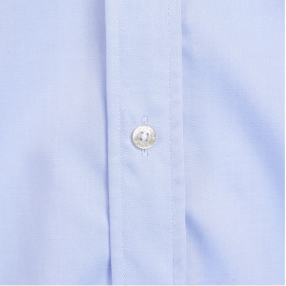 Teddy Stratford Classic Gabardine Shirt Light Blue M Slim Fit - Picture 3 of 7